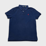 Polo Ralph Lauren Shirt Mens XL Blue Pony Custom Slim Fit Preppy Short Sleeve