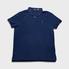 Polo Ralph Lauren Shirt Mens XL Blue Pony Custom Slim Fit Preppy Short Sleeve