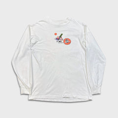 Vintage 80s Les Mecs Ski Long Sleeve Shirt Mens Medium White Hanes Beefy USA Tee