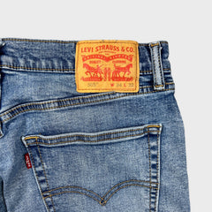 Levi's 505 Jeans Mens 34x32 Blue Regular Fit Straight Leg Stretch Medium Wash Denim Pants