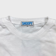 Vintage Snoopy 90s University de Paris T Shirt Mens XL White Cartoon Art Tee
