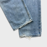 Levi's 516 Jeans Mens 36x34 Blue Slim Straight Leg Light Wash Denim Pants