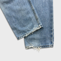 Levi's 516 Jeans Mens 36x34 Blue Slim Straight Leg Light Wash Denim Pants