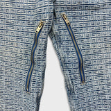 Givenchy 4G Jacquard Denim Mens 34x34 Blue Oversized Fit Light Wash Monogram Pants