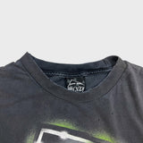 Vintage Y2K FMF Intl Racing T Shirt Mens Large Black Faded Distressed Motocross Tee