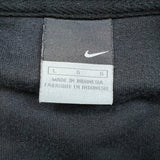 Vintage Y2K Nike Air Sweatshirt Mens Large Black Sportswear Swoosh Full Zip Velour Track Top
