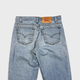 Vintage 90s Levi's 550 Jeans Mens 33x32 Blue Relaxed Fit Tapered Leg Light Wash Pants