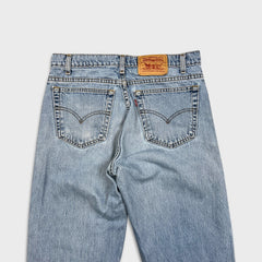 Vintage 90s Levi's 550 Jeans Mens 33x32 Blue Relaxed Fit Tapered Leg Light Wash Pants