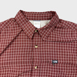 The North Face Shirt Mens Large Red Plaid Button Up Checkered Pocket Long Sleeve