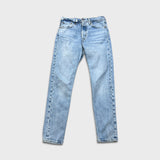 Levi's 501 S Jeans Womens 27x28 Blue Skinny Fit Slim Taper Leg Light Wash Denim Pants