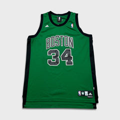 Vintage Adidas Paul Pierce #34 Boston Celtics Jersey Mens Large Green NBA Swingman Basketball