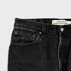 Vintage Y2K Levi's 505 Jeans Mens 33x30 Black Regular Fit Straight Leg Dark Wash Denim Pants