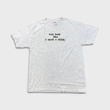Vintage Y2K Look Like I Need A Drink T Shirt Mens Large Gray Novelty Funny Tee