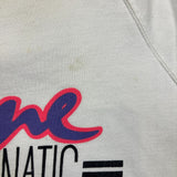 Vintage 1989 Feline Fitness Fanatic Sweatshirt Womens Medium White Cat Gym Funny Crewneck