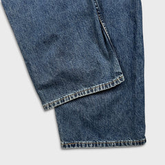 Vintage 90s Levi's 569 Jean Mens 36x34 Blue Loose Straight Dark Wash Baggy Denim Pants