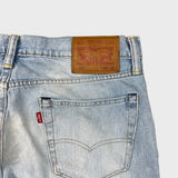 Levi's 511 Jeans Mens 34x30 Blue Slim Fit Light Wash Distressed Stretch Denim Pants