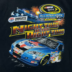 Vintage 2011 NASCAR Sprint Cup All Star Race T Shirt Mens XL Black Double Sided Tee