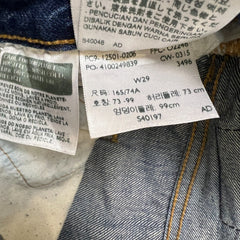 Levi's 501 Jeans Mens 32x31 Blue Original Fit Straight Distress Medium Wash Denim Pants