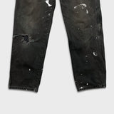 Dickies Pants Mens 34x32 Black Straight Leg Distress Hammer Loop Canvas Workwear