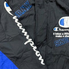 Vintage 90s Champion Jacket Mens XS Black Rochester NY USA Bomber