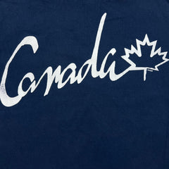 Vintage Y2K Canada Vancouver Tee Mens Large Blue Double Sided Graphic Short Sleeve