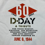 Vintage 2004 D-Day T Shirt Mens XL White 60 Year Tribute World War II Tee