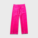 Juicy Couture OG Big Bling Velour Track Pants Womens Small Pink Relaxed Jogger