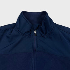 Vintage 90s Starter Fleece Mens Medium Blue Sportswear Full Zip Jacket