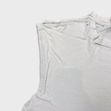 Vintage 90s Ocean Pacific Sleeveless T Shirt Mens Large White Thrashed Beach Surfing