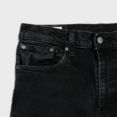 Levi's 502 Jeans Mens 33x30 Black Regular Taper Fit Dark Wash Denim Pants