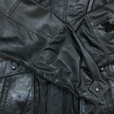 Vintage 90s Sears Leather Jacket Mens XL Black Full Zip Flight A-2 G-1 Bomber