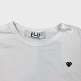 Comme des Garcons Play T Shirt Mens XL White CDG Heart Short Sleeve Tee