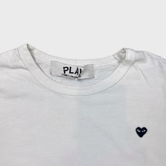 Comme des Garcons Play T Shirt Mens XL White CDG Heart Short Sleeve Tee