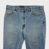 Vintage 90s Levi's 547 Jeans Mens 38x30 Blue Light Wash White Tab Straight Leg Relaxed Fit Denim