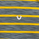 True Religion Henley Shirt Mens 3XL Yellow Horseshoe Striped Short Sleeve Tee