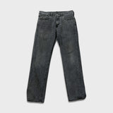 Levi's 502 Jeans Mens 32x30 Black Regular Taper Fit Faded Stone Wash Denim Pants
