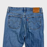 Levi's 501 S Jeans Womens 29x28 Blue Skinny Taper Leg Light Wash Distressed Denim Pants