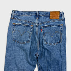 Levi's 501 S Jeans Womens 29x28 Blue Skinny Taper Leg Light Wash Distressed Denim Pants