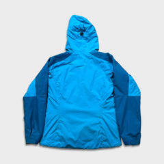 Patagonia Jacket Womens Medium Blue Spell Out Full Zip Outdoor Lined