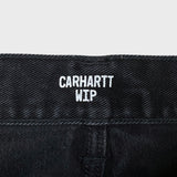 Carhartt WIP Jeans Mens 29x34 Black Klondike Faded Dark Wash Slim Tapered Denim Pants