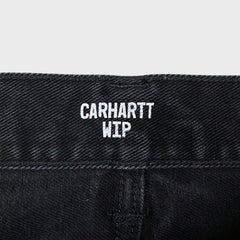 Carhartt WIP Jeans Mens 29x34 Black Klondike Faded Dark Wash Slim Tapered Denim Pants