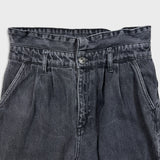 BDG Jeans Womens 27x25 Black Urban Outfitters High Rise Taper Leg Baggy Denim Pants