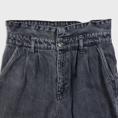 BDG Jeans Womens 27x25 Black Urban Outfitters High Rise Taper Leg Baggy Denim Pants