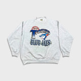 Vintage 1992 Toronto Blue Jays Sweatshirt Mens XL Gray USA Thrashed MLB Baseball