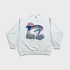 Vintage 1992 Toronto Blue Jays Sweatshirt Mens XL Gray USA Thrashed MLB Baseball