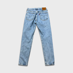 Levi's 501 S Jeans Womens 27x28 Blue Skinny Fit Slim Taper Leg Light Wash Denim Pants