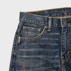 Levi's 505 Jeans Mens 30x30 Blue Regular Fit Straight Leg Dark Wash Faded Denim Pants