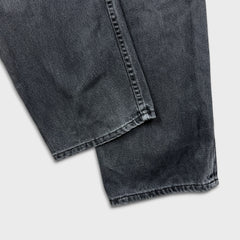 Levi's 550 Jeans Mens 36x28 Black Relaxed Fit Straight Leg Light Wash Baggy Denim Pants