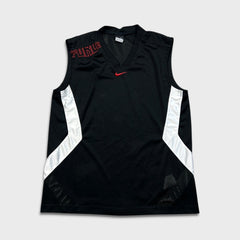 Vintage Y2K Nike Force Sleeveless Mens Medium Black Sportswear Swoosh Vest