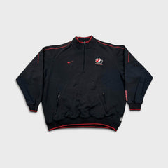 Nike Sportswear Sweatshirt Mens 2XL Black Team Canada Hockey 1/4 Zip NHL Pullover